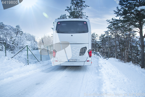 Image of Bus on Icy Road