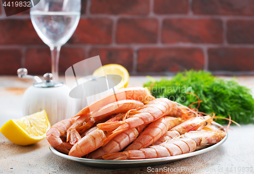 Image of boiled shrimps