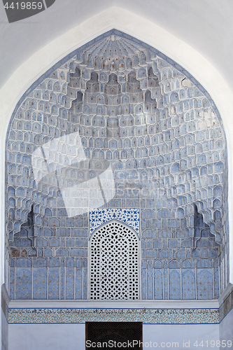 Image of Decoratid wall niche in Gur-e-Amir mausoleum, Samarkand