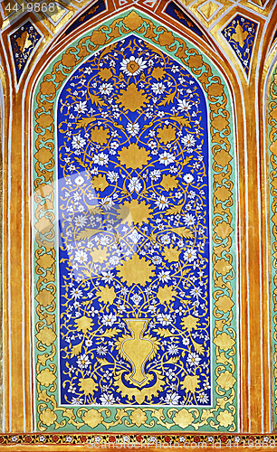 Image of Interior of Tilya-Kori Madrasah in Samarkand, Uzbekistan