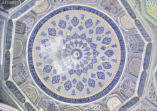 Image of Ceiling ornament of Shirin-Bika mausoleum, Samarkand