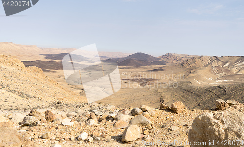 Image of Desert panorama in Israel Ramon crater