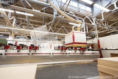 Image of machine at woodworking factory workshop