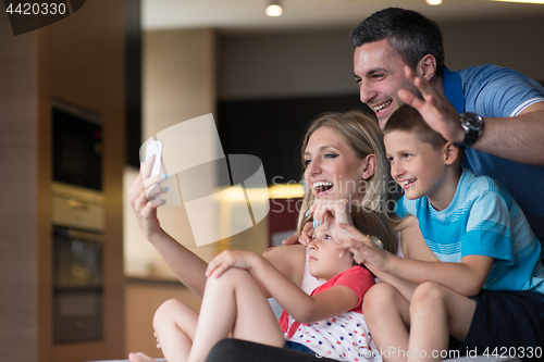 Image of Family having fun at home