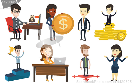 Image of Vector set of business characters.