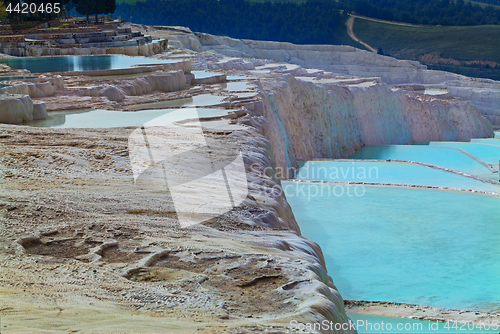 Image of Travertine hills in Hierapolis near Pamukkale, Turkey