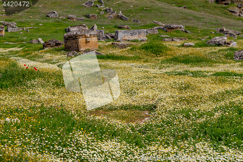 Image of Ruins of ancient city, Hierapolis near Pamukkale, Turkey