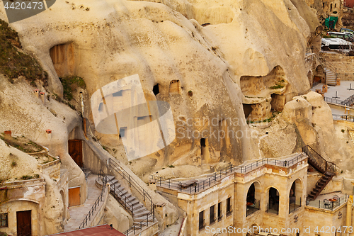 Image of Famous cave hotels in Goreme, Capadokkia