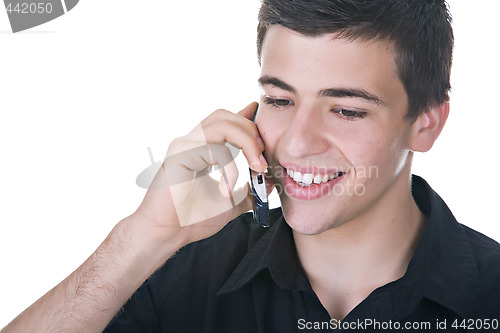 Image of Young Man on the Phone