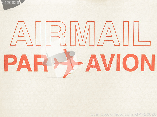 Image of Vintage looking Airmail picture