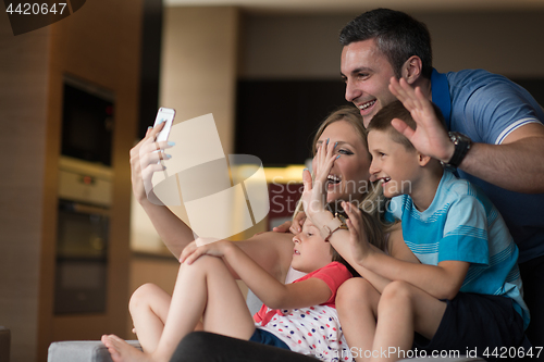 Image of Family having fun at home