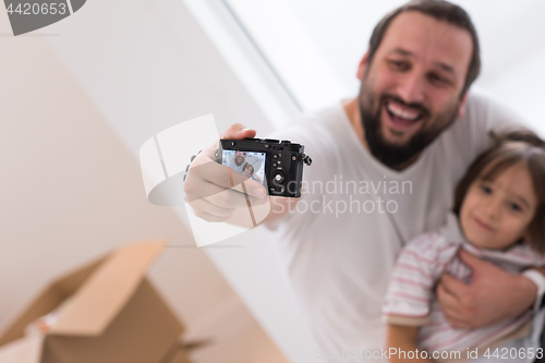 Image of selfie father and son