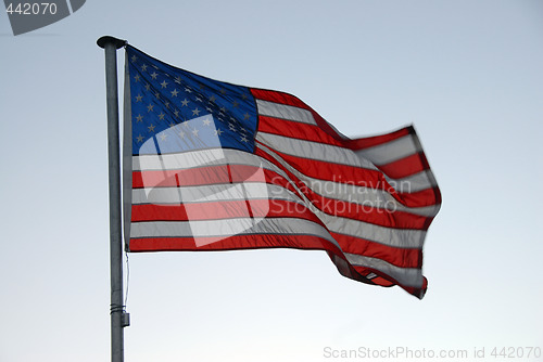 Image of American flag in motion