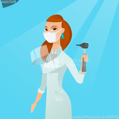 Image of Ear nose throat doctor vector illustration.