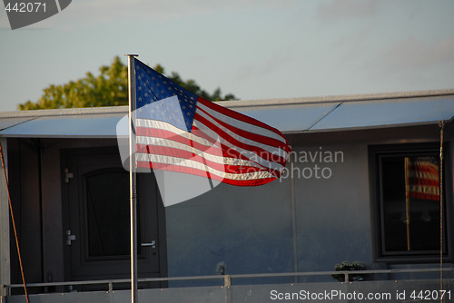 Image of American flag in motion