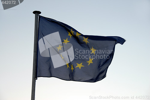 Image of EU flag in motion