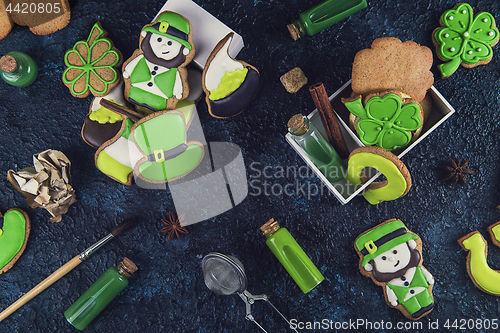 Image of Gingerbreads cookies for Patrick\'s day