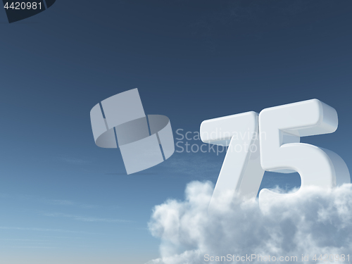 Image of number in the sky