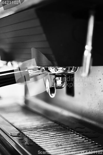 Image of Large coffee machine in the street coffee shop