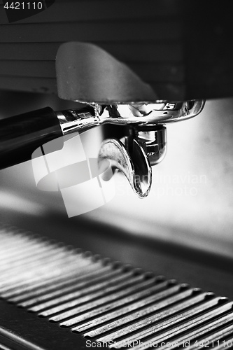 Image of Large coffee machine in the street coffee shop