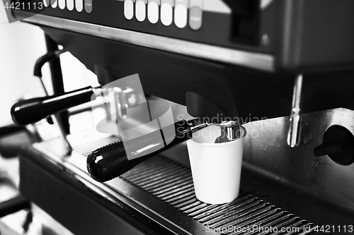 Image of Large coffee machine in the street coffee shop