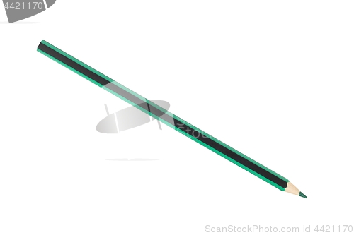 Image of Green pencil on white