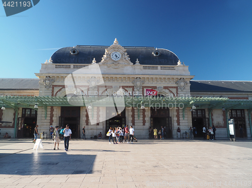 Image of editorial train station Nice France