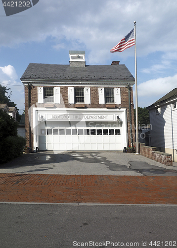 Image of fire department building Bedford Village New York USA