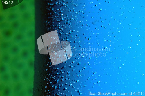 Image of Drops on blue
