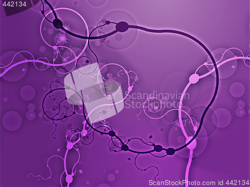 Image of Abstract swirly floral grunge illustration