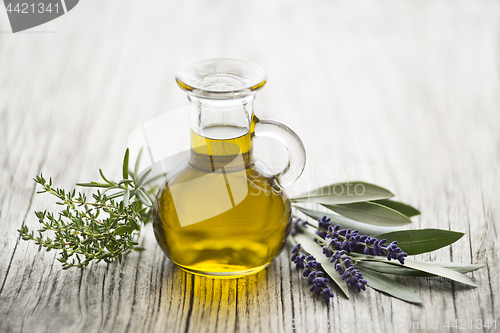 Image of Olive oil with herbs