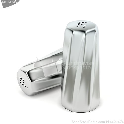 Image of Metal salt and pepper shakers