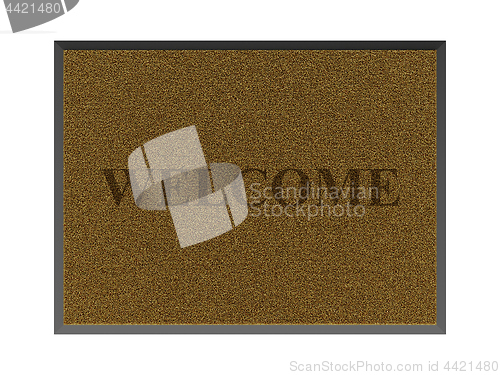 Image of Brown welcome doormat