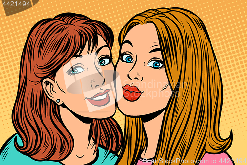 Image of two girl girlfriends portrait