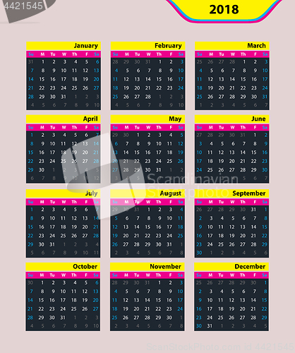 Image of Calendar 2018