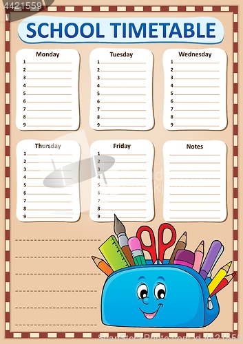 Image of Weekly school timetable template 3