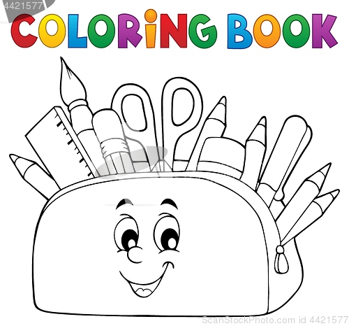 Image of Coloring book pencil case theme 2