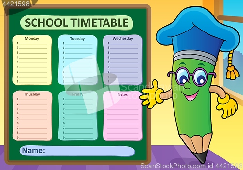 Image of Weekly school timetable template 2