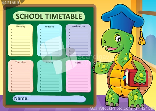 Image of Weekly school timetable template 1