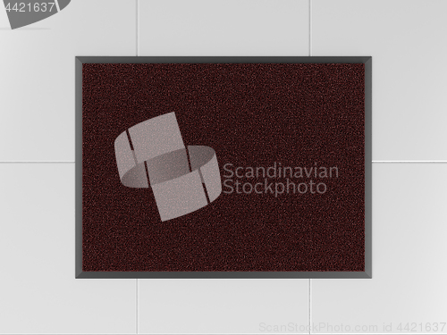 Image of Doormat on tiled floor