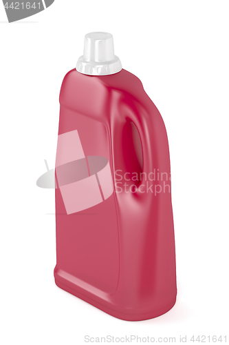 Image of Red liquid detergent bottle