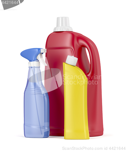 Image of Plastic detergent bottles