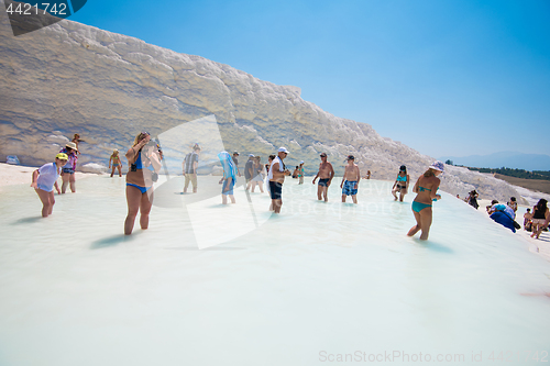 Image of Tourists in Pammukale