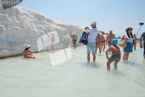 Image of Tourists in Pammukale