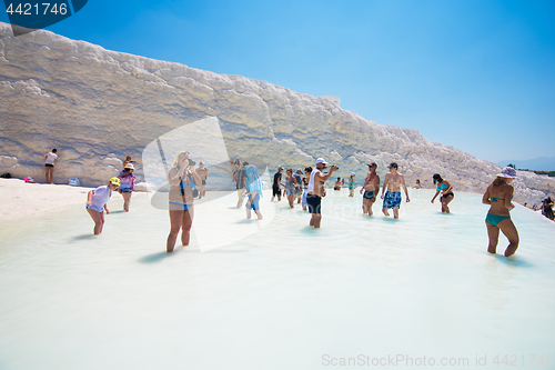 Image of Tourists in Pammukale