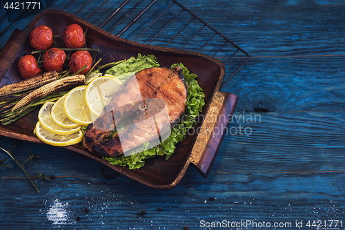 Image of Grilled salmon steak