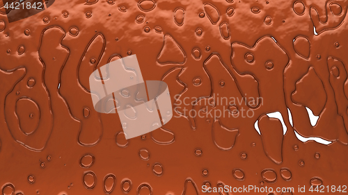 Image of Melting chocolate or cocoa coffee splashes and droplets