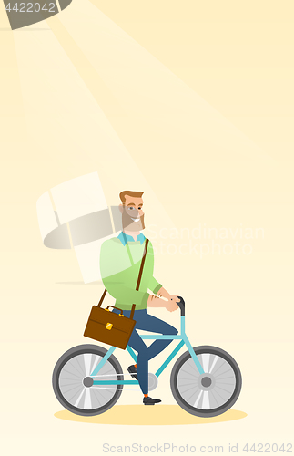 Image of Man riding bicycle vector illustration.