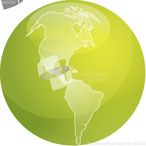 Image of Map of Americas sphere