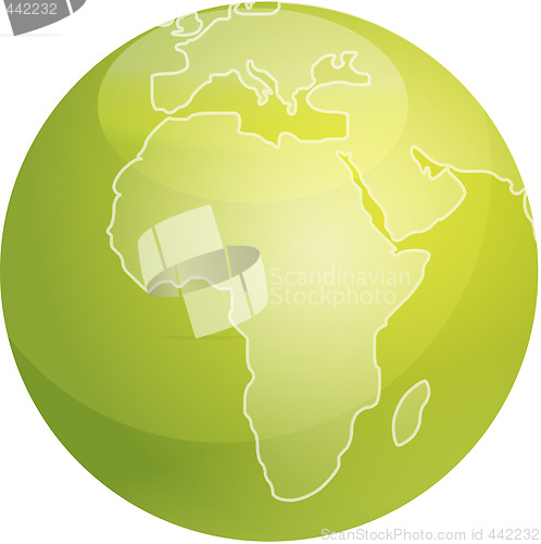 Image of Map of Africa sphere